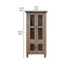 Nite 70 Inch Accent Cabinet with 4 Rustic Glass Doors Brown Solid Wood By Casagear Home BM319749