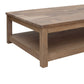 Umey Cocktail Coffee Table 67 Inch Rectangular Shelf Brown Mango Wood By Casagear Home BM319752