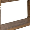 Ify Sofa Table with Shelf 49 Inch Rectangular Top Brown Solid Pine Wood By Casagear Home BM319753