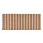 Gena 24 x 57 Doormat, Striped Pattern, Ivory, Brown Coir with Non Slip Back By Casagear Home