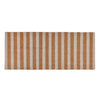 Gena 24 x 57 Doormat, Striped Pattern, Ivory, Brown Coir with Non Slip Back By Casagear Home