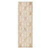 Figo 3 x 8 Hallway Runner Rug, Handwoven Diamond Lattice, Natural Ivory By Casagear Home