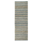 Azu 3 x 8 Hallway Runner Rug, Handwoven Classic Ocean Theme Stripes, Blue By Casagear Home