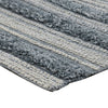 Kobi 3 x 8 Hallway Runner Rug Handwoven Shaggy Striped Blue White By Casagear Home BM319782