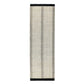 Nabi 3 x 8 Hallway Runner Rug, Honeycomb Stripe Woven, Ivory Black Border By Casagear Home