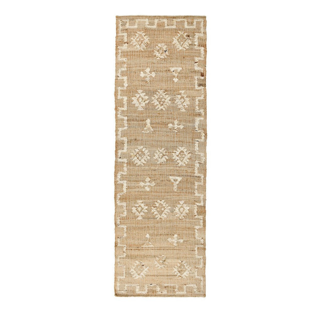 Sen Runner Rug Rug, Coastal Inspired Boho Style, Handwoven, Ivory Jute By Casagear Home