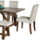 Jule 7pc Dining Set Brown Rectangular Table Chairs Bench w White Seat By Casagear Home BM319790