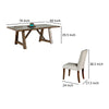 Jule 7pc Dining Set Brown Rectangular Table Chairs Bench w White Seat By Casagear Home BM319790