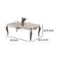 Roche Coffee Table 53 Inch Classical Cabriole Legs Champagne Gold Wood By Casagear Home BM319801