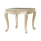 Roche Side End Table 29 Inch Classic Cabriole Legs Champagne Gold Wood By Casagear Home BM319802