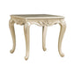 Roche Side End Table, 29 Inch, Classic Cabriole Legs, Champagne Gold Wood By Casagear Home