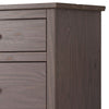 Stav Tall Dresser Chest with 4 Drawers Plank Style Gray Solid Wood By Casagear Home BM319807