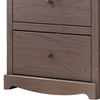 Stav Tall Dresser Chest with 4 Drawers Plank Style Gray Solid Wood By Casagear Home BM319807