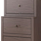 Stav Tall Dresser Chest with 4 Drawers Plank Style Gray Solid Wood By Casagear Home BM319807