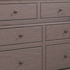 Stav Wide Dresser Chest with 6 Drawers Plank Style Gray Solid Wood By Casagear Home BM319808