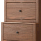 Stav Tall Dresser Chest with 4 Drawers Plank Style Brown Solid Wood By Casagear Home BM319810