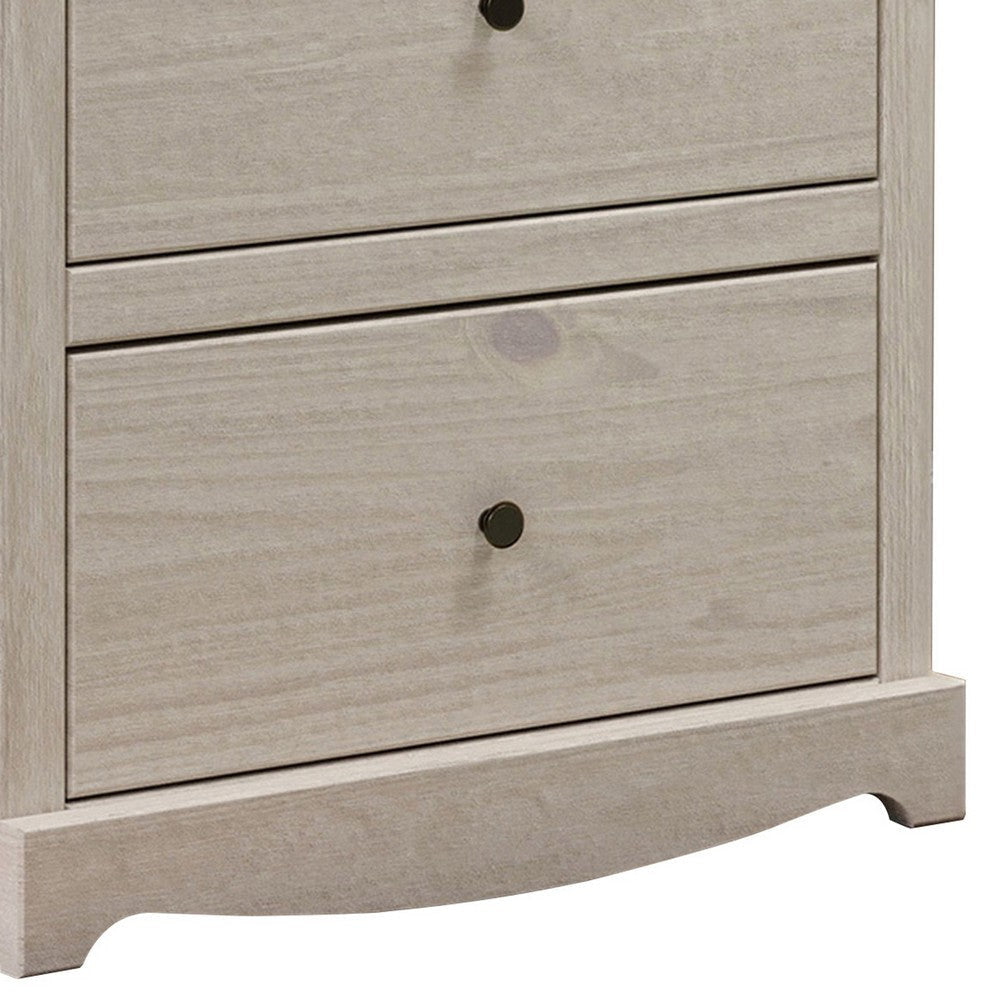 Stav Tall Dresser Chest with 4 Drawers Plank Style White Solid Wood By Casagear Home BM319813