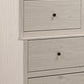 Stav Tall Dresser Chest with 4 Drawers Plank Style White Solid Wood By Casagear Home BM319813