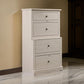 Stav Tall Dresser Chest with 4 Drawers Plank Style White Solid Wood By Casagear Home BM319813