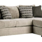 East Sectional Sofa Reversible Chaise 4 Pillows Mocha Brown Chenille By Casagear Home BM319825