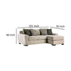 East Sectional Sofa Reversible Chaise 4 Pillows Mocha Brown Chenille By Casagear Home BM319825