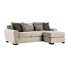 East Sectional Sofa, Reversible Chaise, 4 Pillows, Mocha Brown Chenille By Casagear Home