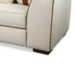 Elize Sofa with 5 Accent Pillows 91 Inch Solid Wood Brown Beige Boucle By Casagear Home BM319830