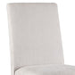 Jule Side Chairs Set of 2 Brown Solid Wood Soft White Fabric Upholstery By Casagear Home BM319842