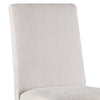 Jule Side Chairs Set of 2 Brown Solid Wood Soft White Fabric Upholstery By Casagear Home BM319842