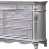 Venta Wide Dresser Chest with 9 Drawers Carved Details White Solid Wood By Casagear Home BM319847