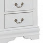 Ryla Nightstand 2 Drawers Classic White Solid Wood Nickel Metal Handles By Casagear Home BM319851