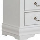 Ryla Nightstand 2 Drawers Classic White Solid Wood Nickel Metal Handles By Casagear Home BM319851