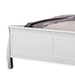 Ryla Twin Size Bed Sleek Modern Panel Headboard Design White Solid Wood By Casagear Home BM319854