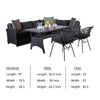 Maria 5pc Outdoor Patio Dining Set Sectional Sofa Table 2 Chairs Black By Casagear Home BM319856