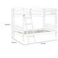 Hina Twin Bunk Bed Angled Ladder Sturdy Slat Design Gray Solid Wood By Casagear Home BM319861