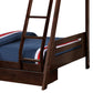 Emily Twin Over Full Bunk Bed with Ladder 2 Drawers Espresso Brown Wood By Casagear Home BM319864