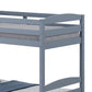 Sifa Twin Bunk Bed Convenient Ladder Arch Slat Design Gray Solid Wood By Casagear Home BM319870