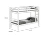 Sifa Twin Bunk Bed Convenient Ladder Arch Slat Design Gray Solid Wood By Casagear Home BM319870