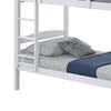 Sifa Twin Bunk Bed Convenient Ladder Arch Slat Design White Solid Wood By Casagear Home BM319871