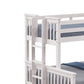 Veran Twin Over Full Bunk Bed Trundle and 3 Drawers White Solid Wood By Casagear Home BM319874