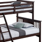 Ricky Twin Over Full Bunk Bed Angled Ladder Dark Brown Solid Hardwood By Casagear Home BM319875