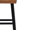 Bianca Counter Stool Set of 2 Light Brown Saddle Seat Black Solid Wood By Casagear Home BM319880