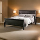 Ryla Queen Size Bed Classic Sleigh Panel Headboard Black Solid Wood By Casagear Home BM319900