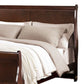 Ryla Full Size Bed Sleigh Panel Headboard Dark Cherry Brown Solid Wood By Casagear Home BM319905