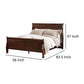 Ryla Full Size Bed Sleigh Panel Headboard Dark Cherry Brown Solid Wood By Casagear Home BM319905