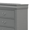 Ryla Wide Dresser 6 Drawers Nickel Metal Handles Light Gray Solid Wood By Casagear Home BM319909