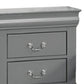 Ryla Nightstand 2 Drawers Light Gray Solid Wood Nickel Drop Handles By Casagear Home BM319910