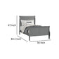 Ryla Full Size Bed Sleigh Panel Headboard Classic Light Gray Solid Wood By Casagear Home BM319911