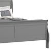 Ryla Queen Size Bed Sleigh Panel Headboard Classic Light Gray Solid Wood By Casagear Home BM319912