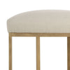 Gyn Counter Height Stool Cream Performance Fabric Brass Cantilever Base By Casagear Home BM319920